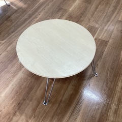 折りたたみ丸テーブル【町田市再生家具】　0105の画像