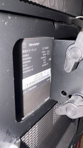 【お引き取り者決定】SHARP AQUOS 液晶テレビ（LC-40J9）リモコン付き・動作確認済み