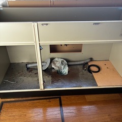 サンウェーブ　システムキッチン　ウッド調　木目　ステンレスの画像