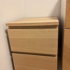 IKEA現行品11990円マルム チェストホワイトオークの画像