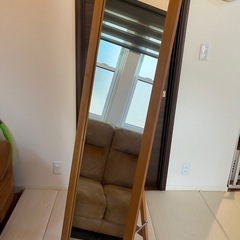 無印良品　鏡(ミラー) メープル材　全身鏡　サイズ大
