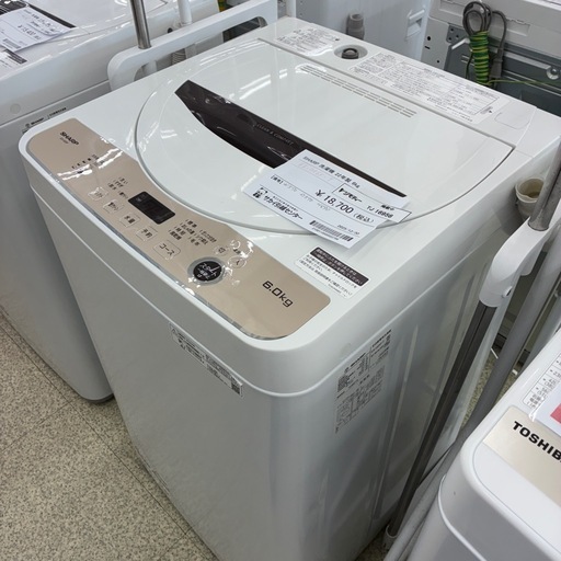 リユースのサカイ東金店　SHARP 洗濯機　22年製　6kg TJ16956