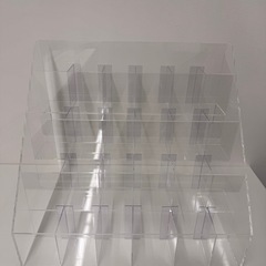 【美品】アクリル製 ペンスタンド 4段 什器（文房具・小物ディス...