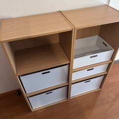 連結できるNカラボ レギュラー 3段(ライトブラウン)  バスケット ／ Nインボックス レギュラー3ハーフ2の画像