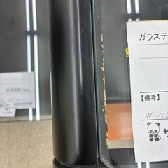 リユースのサカイ東金店　ガラステーブル黒　TJ16960の画像