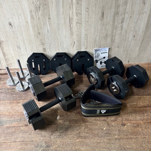 HAIGE 可変式ダンベル 4セット プレート総重量104kg ダンベルまとめ