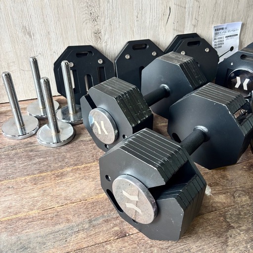 HAIGE 可変式ダンベル 4セット プレート総重量104kg ダンベルまとめ