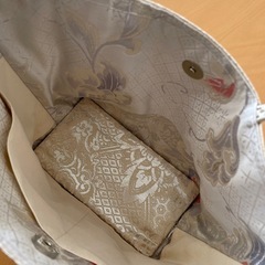 高級帯　リメイクバック　シルバーの画像