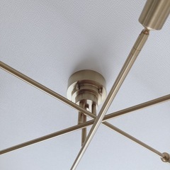 シーリングライトゴールド6灯LED スポットライト ​E26 天井照明 北欧 角度調節可 の画像