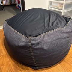 無印良品 体にフィットするソファ デニムカバー ビーズクッションの画像