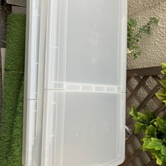 衣装収納ボックス2個 ベッド下スペース活用の画像