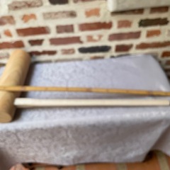 餅つきに欅4寸杵（きね）未使用品の画像