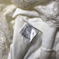 COLZA コルザ 刺繍 レース ワンピース M トップス 七分丈 花柄の画像