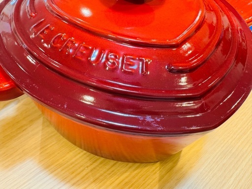 A8002【ルクルーゼ】ココット ダムール 両手鍋 20cm 節約 チェリーレッド