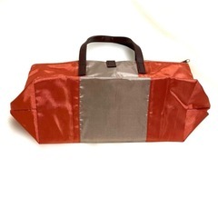 ハーバー　HABA STYLE バッグ　トート　ファスナー　エコ　ハンド オレンジ　橙　ベージュ　ブラウン　光沢 コンパクト　折りたたみ　折り畳み　大きめの画像