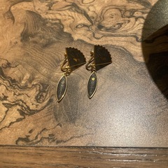 和装　イヤリング　扇子　レトロ　現金手渡し可の画像