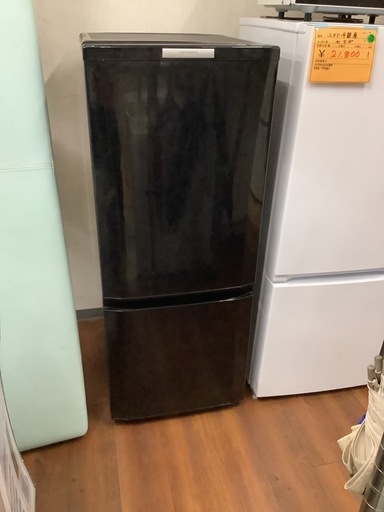 三菱 146L 2ドア冷蔵庫（サファイアブラック）MITSUBISHI MR-P15X-B リサイクルショップ宮崎屋　佐土原店　26.1.5