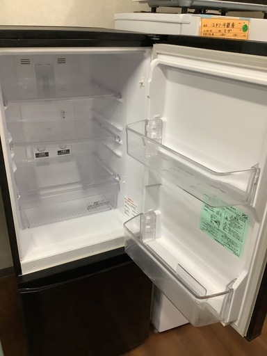 三菱 146L 2ドア冷蔵庫（サファイアブラック）MITSUBISHI MR-P15X-B リサイクルショップ宮崎屋　佐土原店　26.1.5
