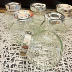 IKEAガラス製スパイス瓶6個　新品未使用#キャンディ入れ#ディスプレイの画像