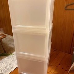 アイリスオーヤマ 収納ケース ナチュラル MDサイズ(深型) 3つセットの画像