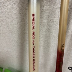 【引退・初心者歓迎】釣り竿5本＆ランディングネット＆ライフジャケット セットの画像