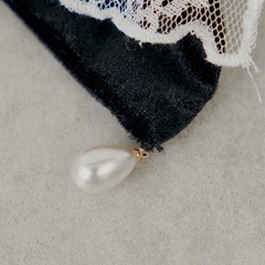 chico ベロアBIGレースシュシュの画像