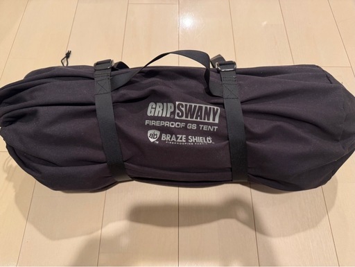 他のサイトで売却済み）GRIPSWANY グリップスワニー　 FIRE PROOF GS TENT　JET BLACK コットン　パップテント　軍幕　テント　ソロキャンプ