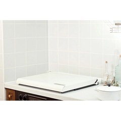 システムキッチン用コンロカバーIK-20W 　アイボリー 60cm幅のビルトインコンロ用 日本製・おしゃれ・ガスコンロ・IH対応・キッチン・グリルカバー・油はね防止の画像