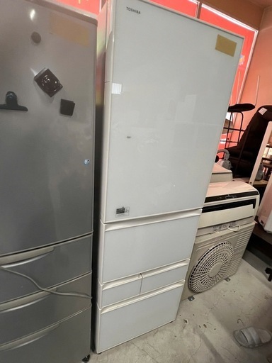 NO B740?福岡市内配送設置無料✨?GR-J43GXV-ZW 冷蔵庫 クリアシェルホワイト [410L /5ドア /右開きタイプ]