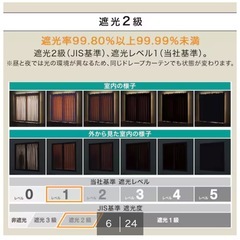 防災×二球遮光カーテン(丈178cm x 幅150cm)の画像