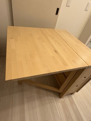 【ご購入者様確定】NORDEN ノールデン ゲートレッグテーブル, バーチ, 26/89/152x80 cm