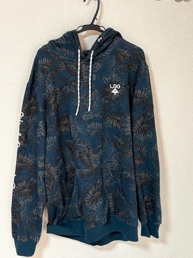 [新品未使用]LRG ダークブルー 葉柄 パーカー Lサイズ 上下セット