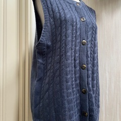 👗ビッグサイズ　3Lケーブル編みニットベストの画像