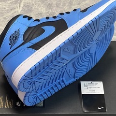 新品未使用　Nike Air Jordan 1 Mid University Blue 29.5cmの画像