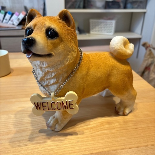 置物犬オブジェ飾りアンティークインテリア (純) 上越のその他の中古
