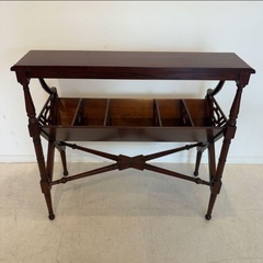 マホガニー材 ブックトローフ チッペンデール様式　イギリス　オープンシェルフの画像