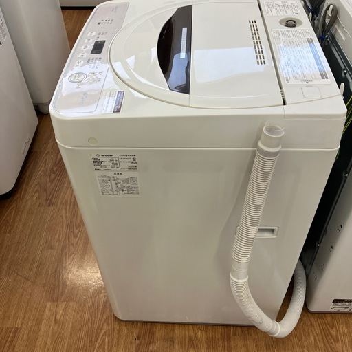 「安心の6ヶ月保証付。【全自動洗濯機 SHARP ES-GE6D 6.0kg 2020年製 50Hz/60Hz】取りに来れる方限定。」