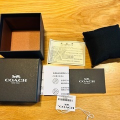 COACH クォーツ腕時計 ブラウン　革ベルトの画像