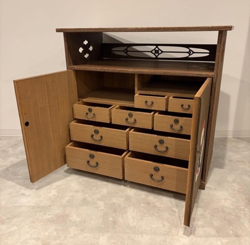 最高 和製アンティーク 東京銀座 鷲塚高等箪笥店 桐箪笥 店舗什器