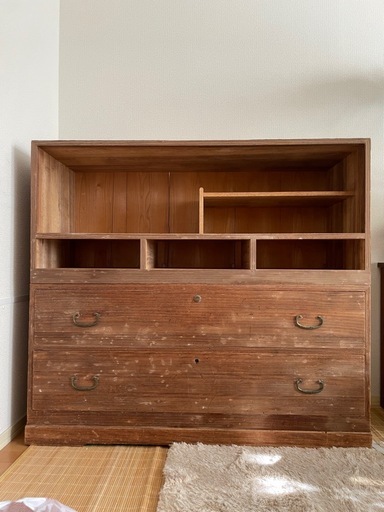 昭和レトロ桐箪笥2段木製チェスト (gumi) 袋井の収納家具《タンス