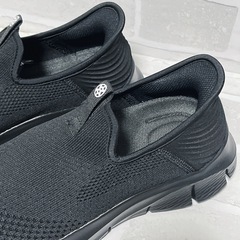 新品未使用品 軽量 メッシュスリッポン ブラック 25.5cm メンズの画像