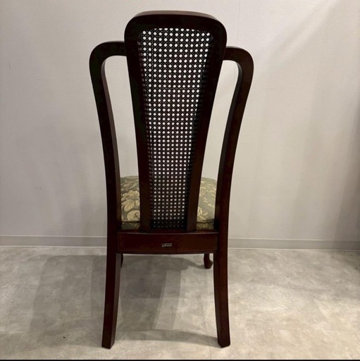 ハイバックチェアmaruni 猫足クラシックダイニングチェア花柄 (有田