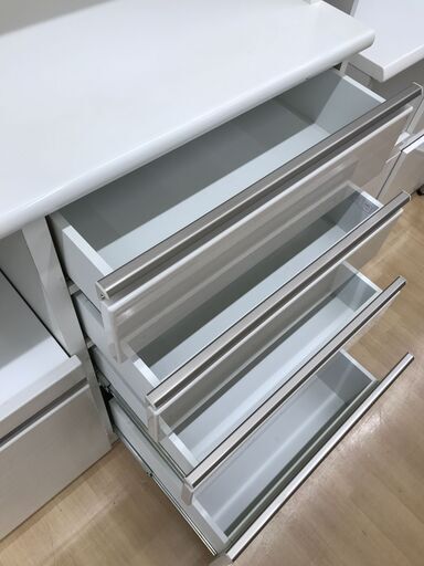 A-1076【リユースのサカイ野々市店】ジモティ来店特価‼ 食器棚 ニトリ 白 ※クリーニング済み