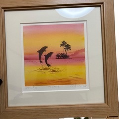 版画【サンセット】くりのきはるみ作の画像