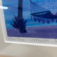 版画［moon night］くりのきはるみ作の画像