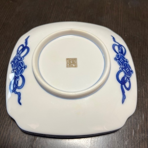 【新品未使用】有田焼 龍峰窯 金彩古伊万里 角銘々皿揃 箱付き 5枚 高島屋