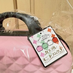 新品未使用🎁カラフルミニトランク3 ピンク キャリーオンバッグ クレーンゲーム獲得品❁¨̮の画像