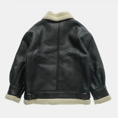 ブラック フェイクレザーの画像