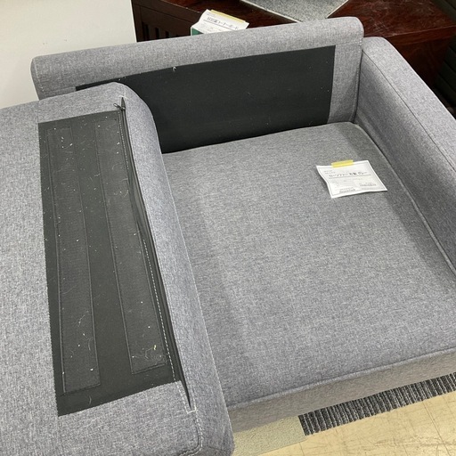 ローソファー布製　グレー