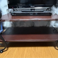 カール足テレビ台(ブラウン)の画像